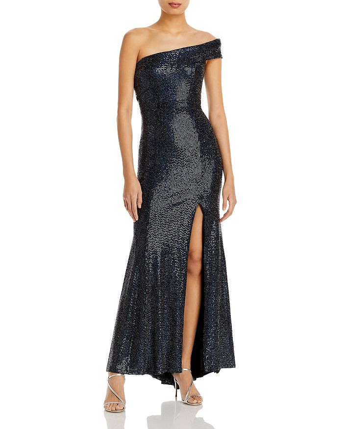 AQUA Hologram One Shoulder Strap Gown - 100% Exclusive  Back to Results -  Women - Bloomingdale's | Bloomingdale's (US)