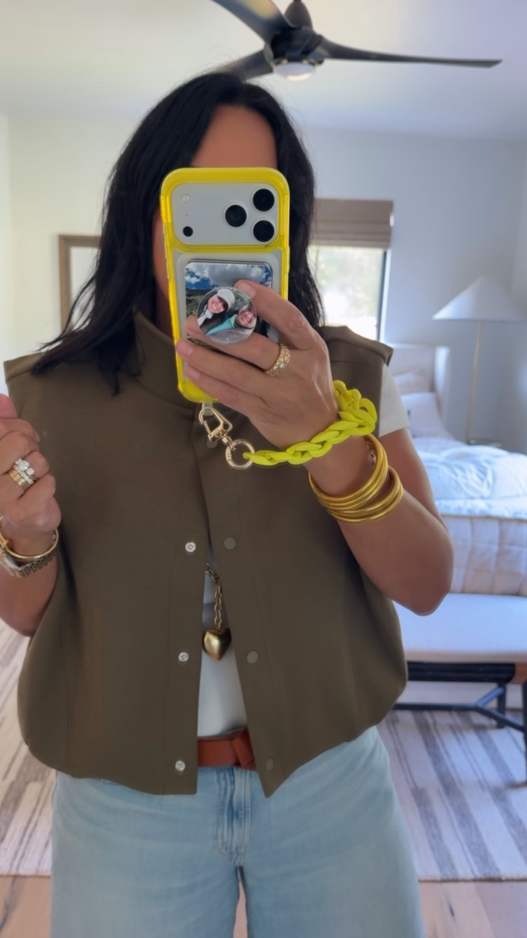 T-shirt size large, vest size medium, belt size large, shorts size 29 (I’m a curvy size 8), sandals fit tts

#LTKSaleAlert #LTKMidsize #LTKOver40