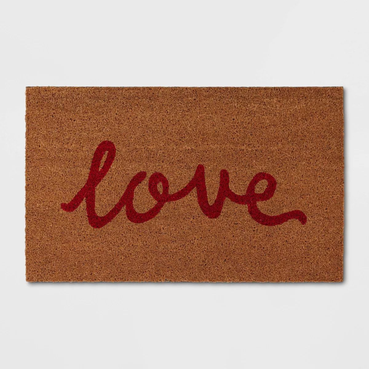1'6"x2'6" 'Love' Coir Doormat Red/Natural - Threshold™ | Target