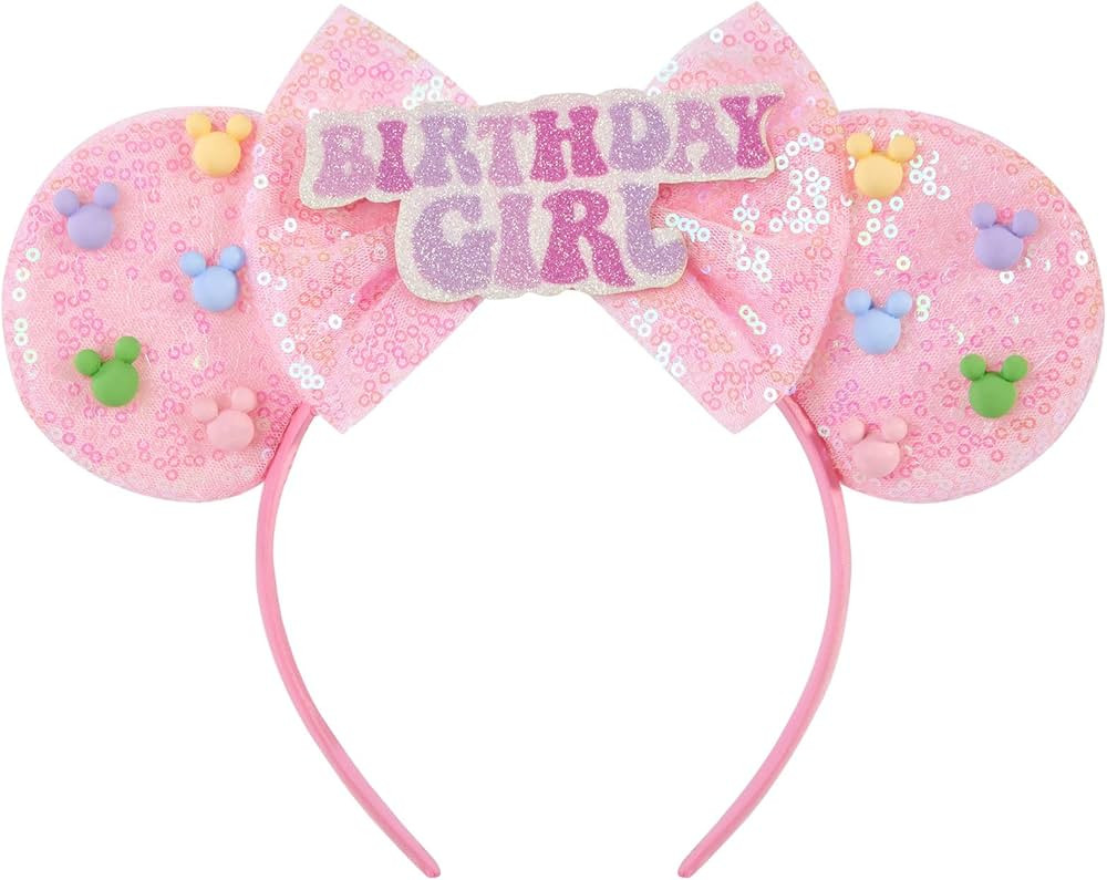 FANYITY Mouse Ears, Sequin Mouse Ears Headband for Boys Girls Women Halloween Birthday Party | Amazon (US)