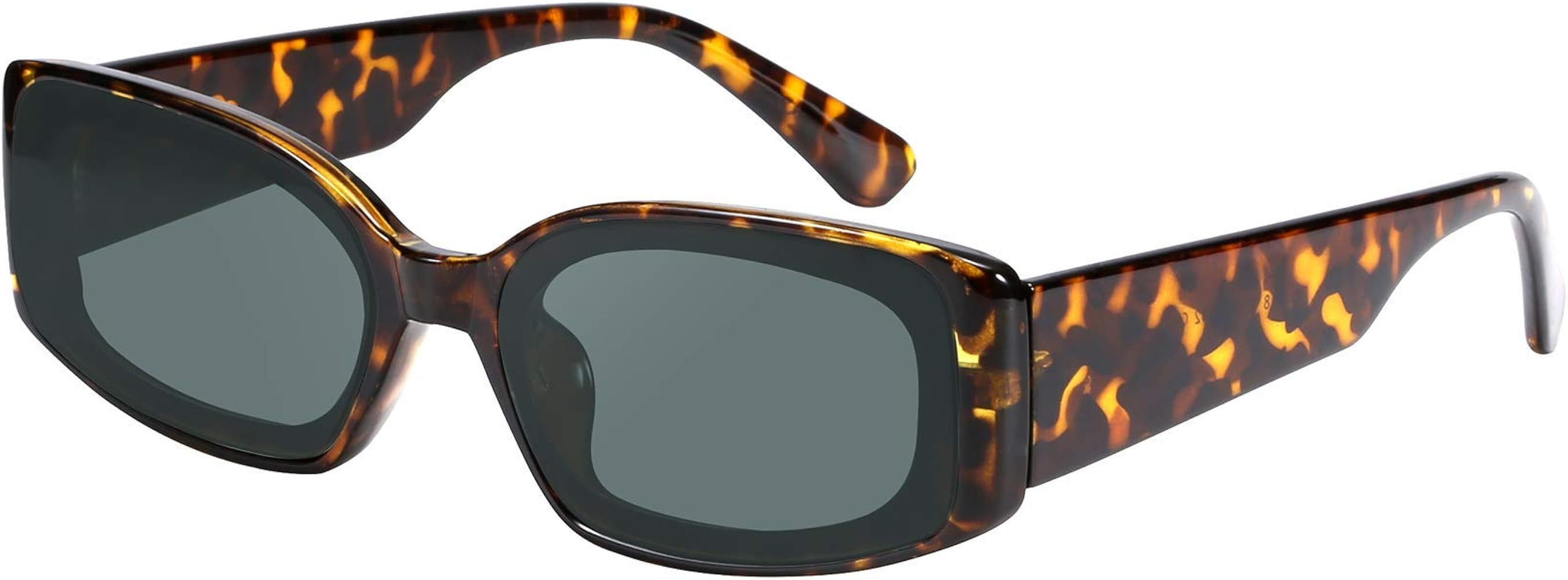 FEISEDY Retro Rectangle Sunglasses Women Men Vintage 90s Small Glasses Thick Narrow Fashion Y2K P... | Amazon (US)