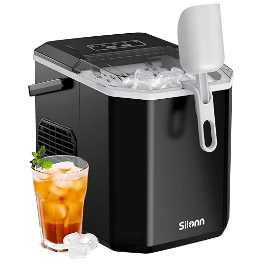 Silonn Ice Maker Countertop, Portable Ice Machine with Carry Handle, Self-Cleaning Ice Makers wit... | Amazon (US)