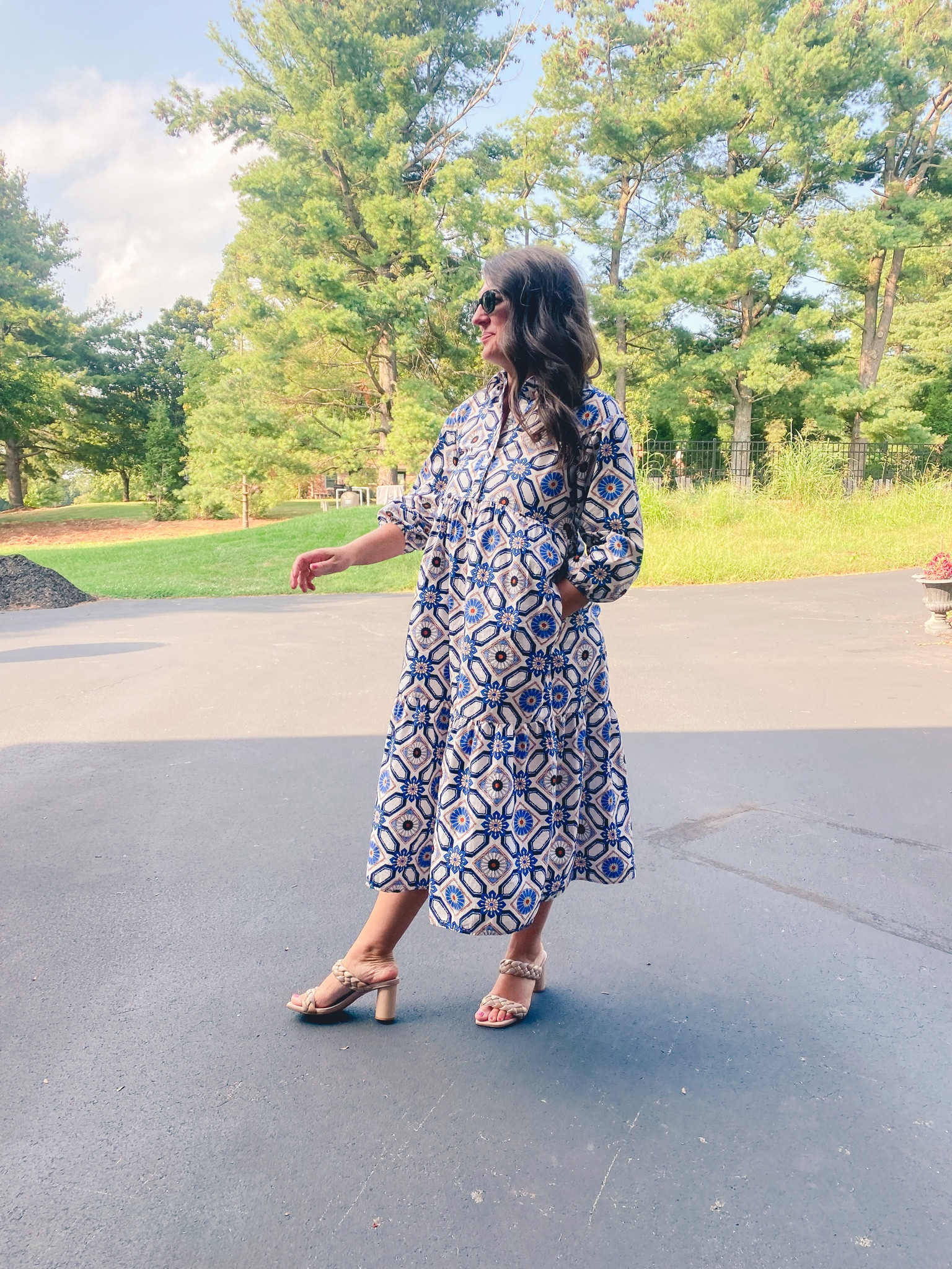anthro blue floral dress A.L.C. Juliet Dress