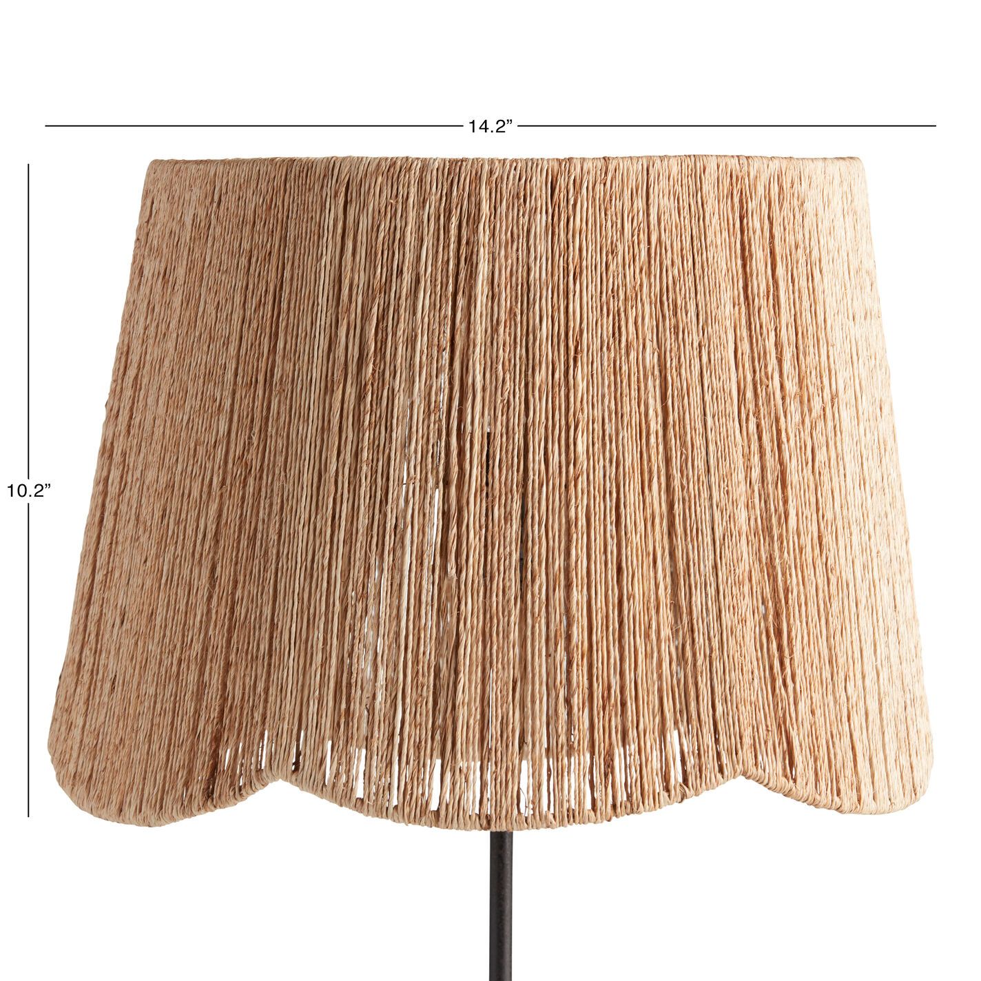 Natural Jute Rope Scalloped Table Lamp Shade | World Market