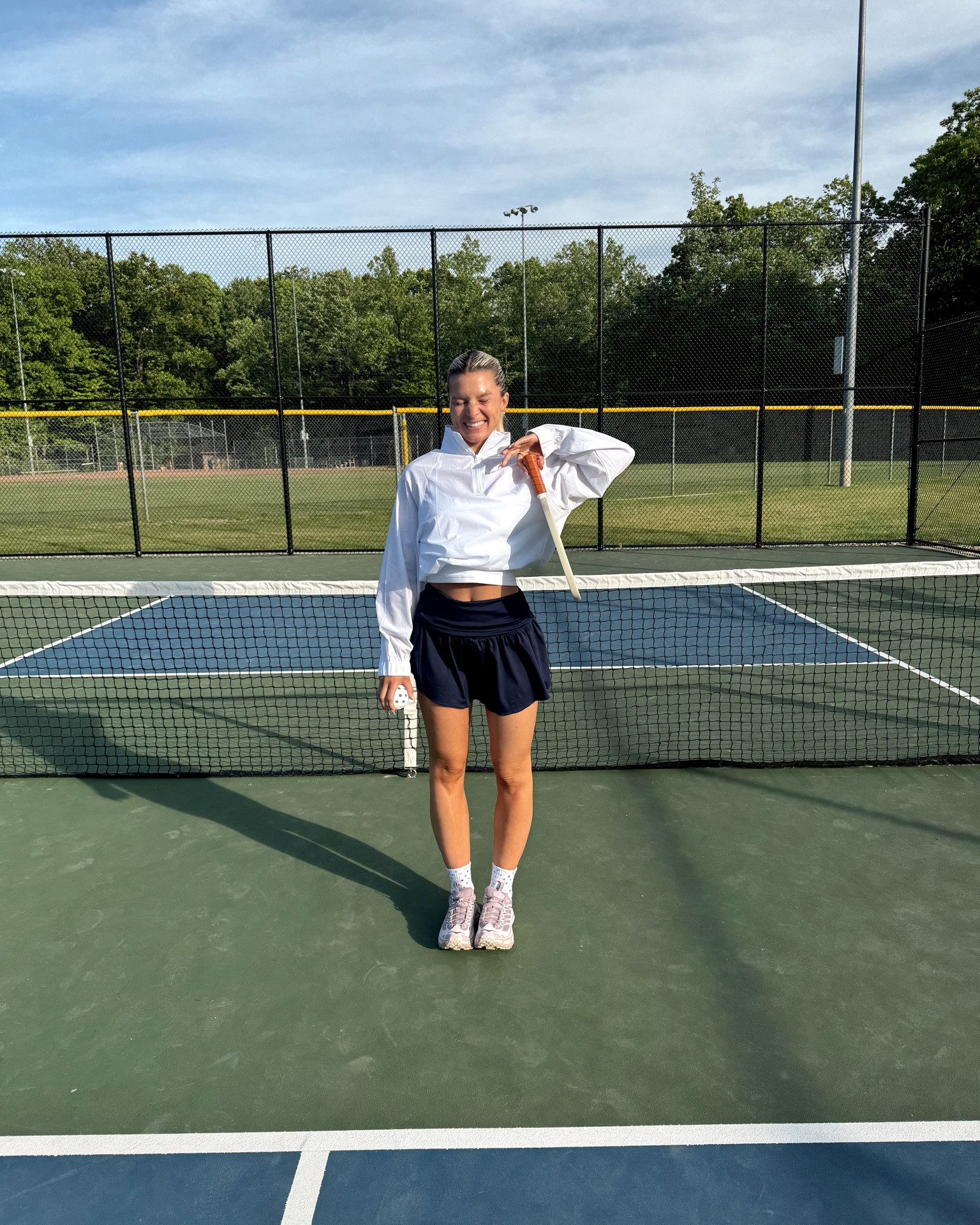 Pickleball is my new obsession. Also this tank is so good in all forms. The dress, the cropped version; the long version. And this cute fold over skort 🥹

#LTKfitnessgoals #LTKSeasonal #LTKootd