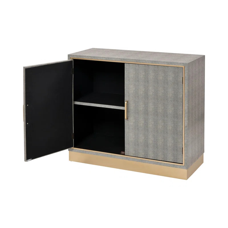 Tyrese 31.89'' Tall Steel 2 - Door Accent Cabinet | Wayfair North America