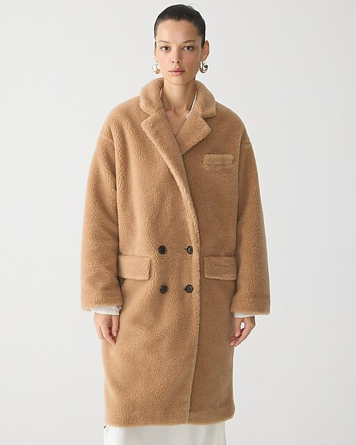 Relaxed topcoat in sherpa blend | J. Crew US