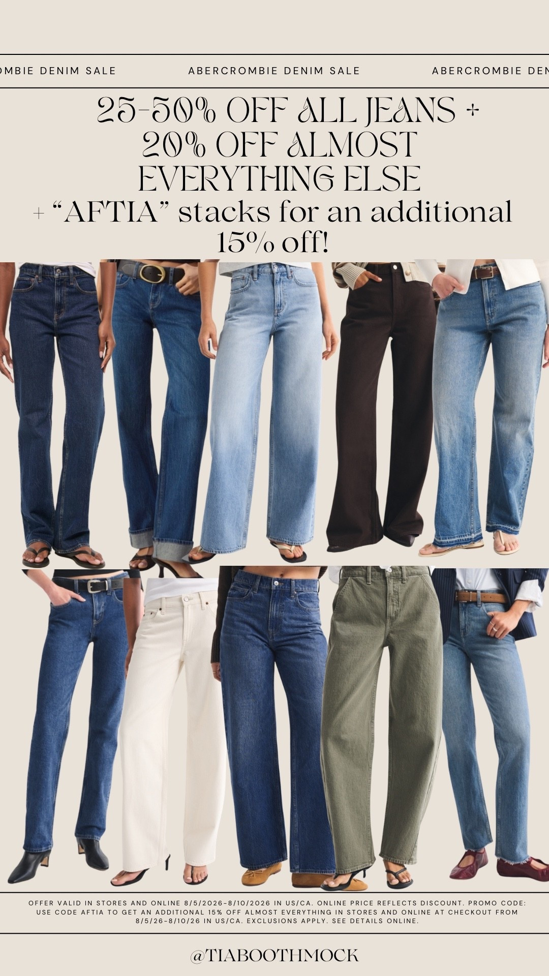 @abercrombie’s denim sale is finally here! Get 25-50% off all denim plus an extra 15% off using “AFTIA” 🤎

#LTKSaleAlert #LTKSeasonal #LTKWorkwear