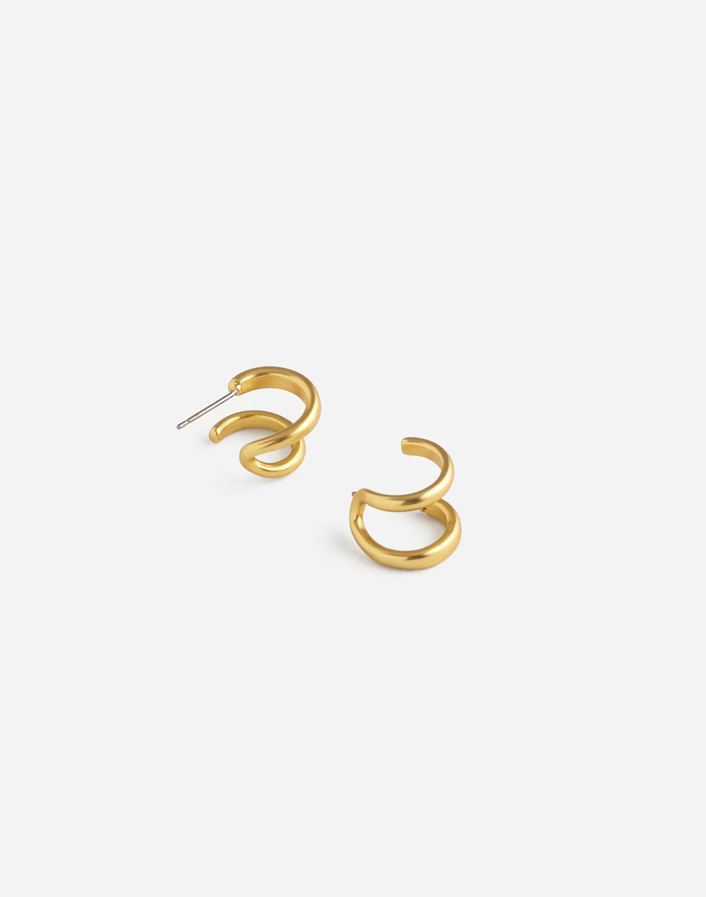 Chunky Double Huggie Hoop Earrings | Madewell | Madewell