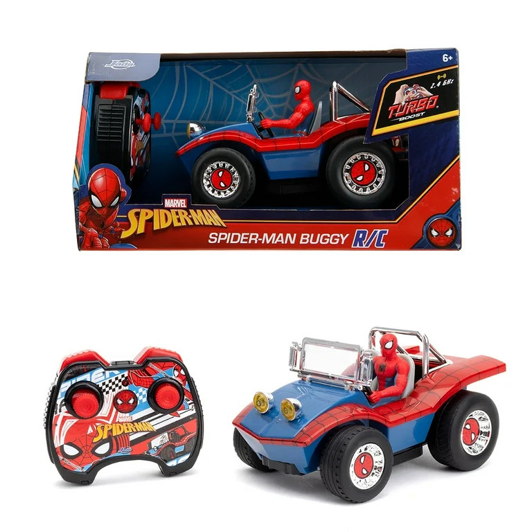 Jada Spider-Man Buggy RC with Non-Removable Spider-Man Figure – 7", Turbo Button, Full-Function... | Walmart (US)