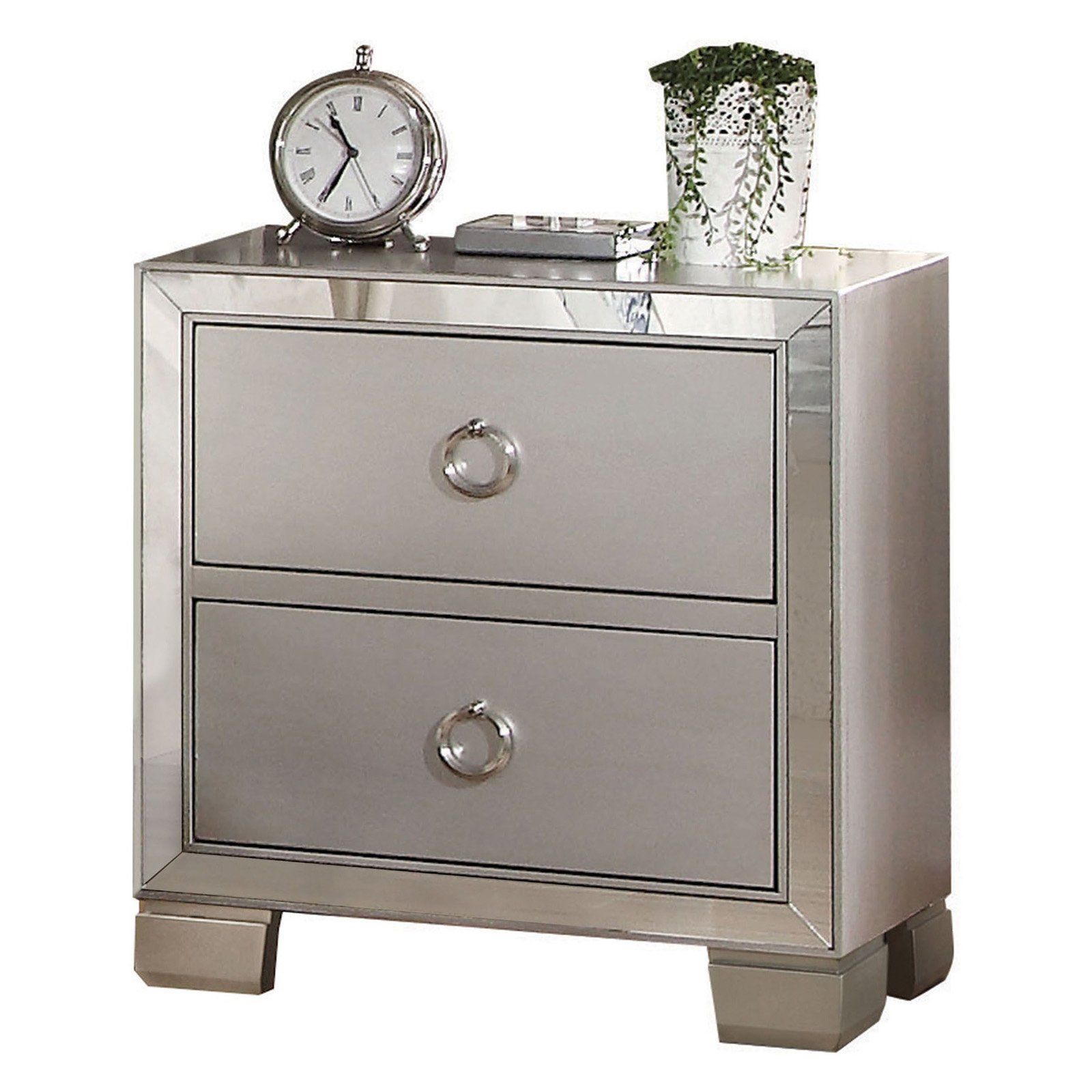 Acme Furniture Voeville II Platinum Nightstand | Walmart (US)