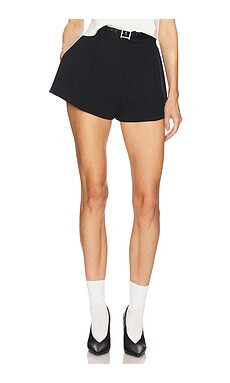 Helsa The Heavy Crepe Flirt Short in Black from Revolve.com | Revolve Clothing (Global)