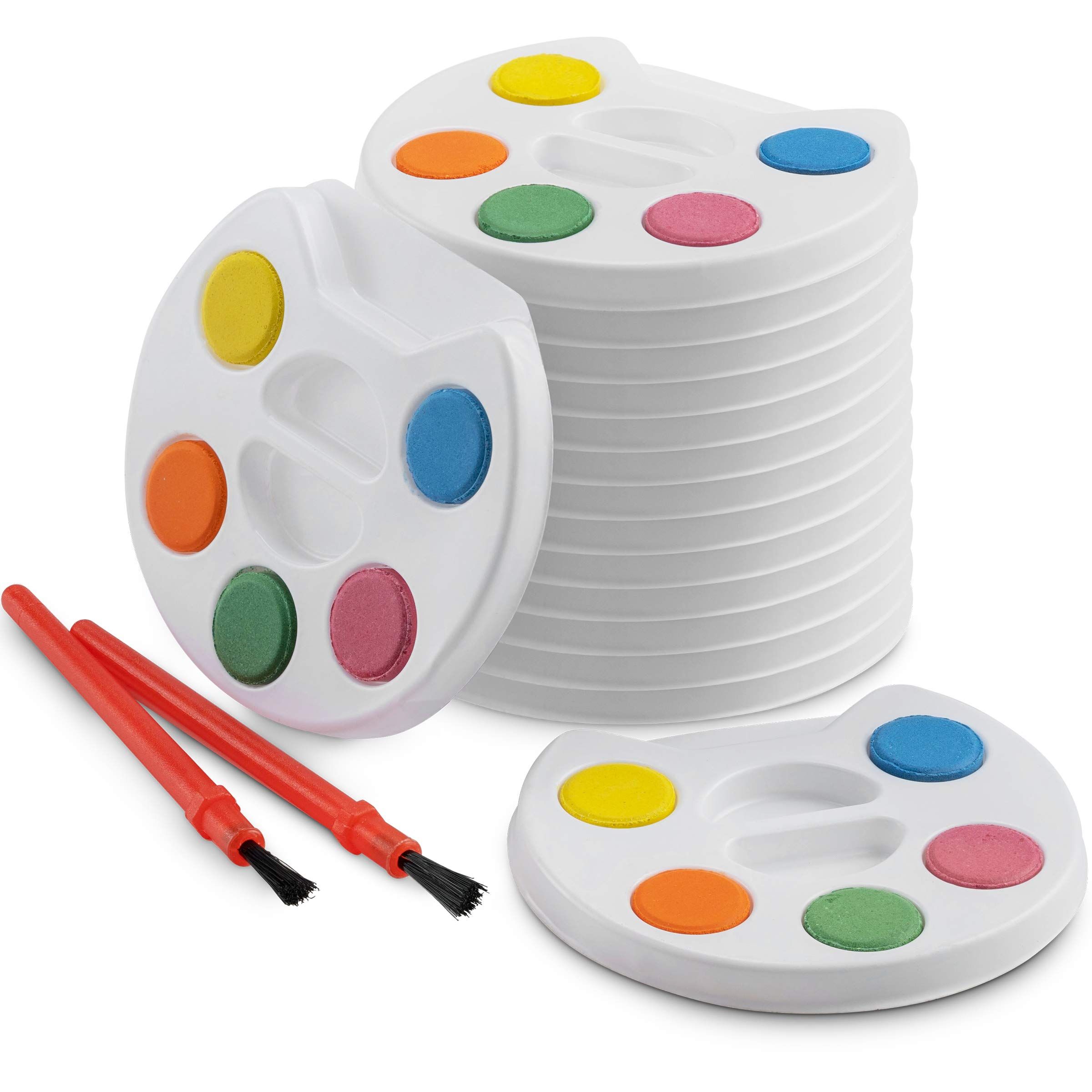 Mini Watercolor Kids Paint Set - (Bulk Pack of 12) - 5 Watercolor Paints, Palette Tray and Painti... | Amazon (US)