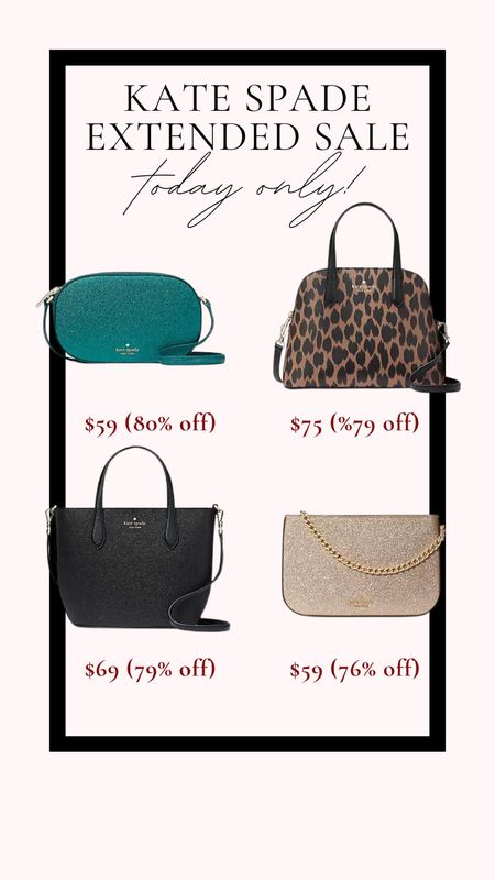 Kate Spade extended sale 70%++ off. Great for gifts or yourself 

#designerbags #katespade #itbags #giftideas #leathergoods

#LTKsalealert #LTKitbag #LTKover40