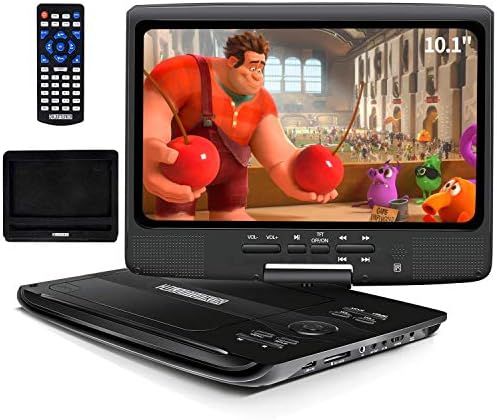 HDJUNTUNKOR Portable DVD Player 12.5" with 10.1" HD Swivel Display Screen, 5 Hour Rechargeable Ba... | Amazon (US)