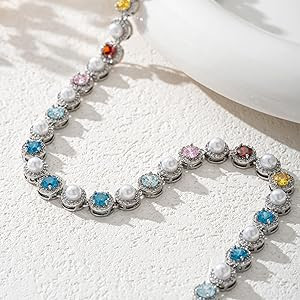 Tennis Necklaces for Men, Dainty 18K Gold Plated Diamond Tennis Choker Necklace Cubic Zirconia Ch... | Amazon (US)