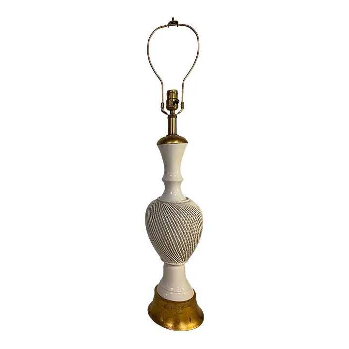 Mid-Century Modern Porcelain Table Lamp | Chairish