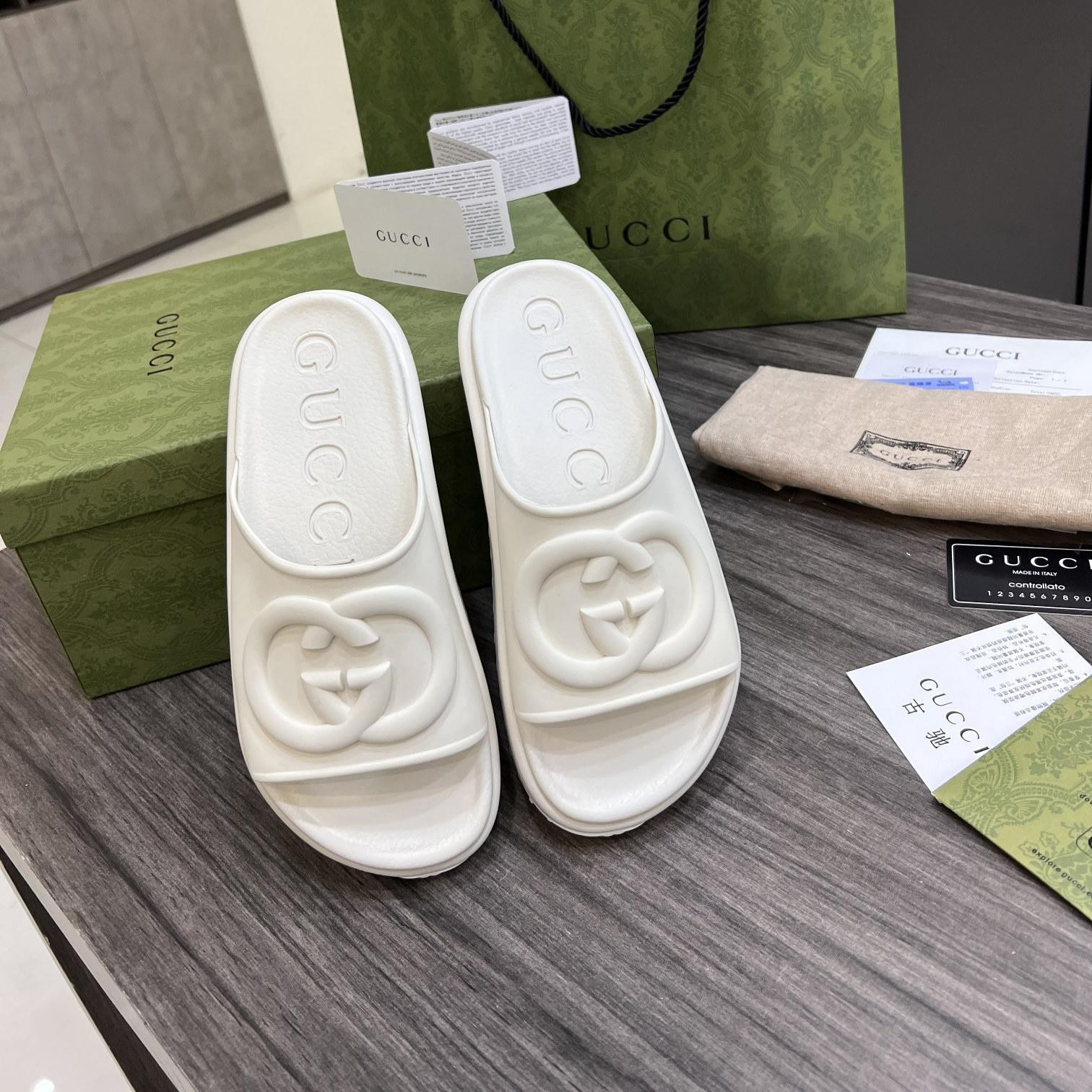 Gucci Dupe Rubber Slippers Antiskid Slippers Sandals High End Brand Official Website 1:1 Top Qual... | DHGate