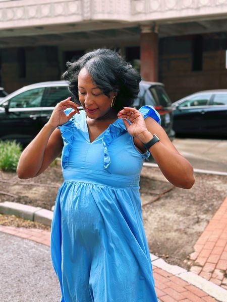 Dress the bump | summer dress| blue dress | maternity 

#LTKstyletip #LTKbump #LTKfindsunder50