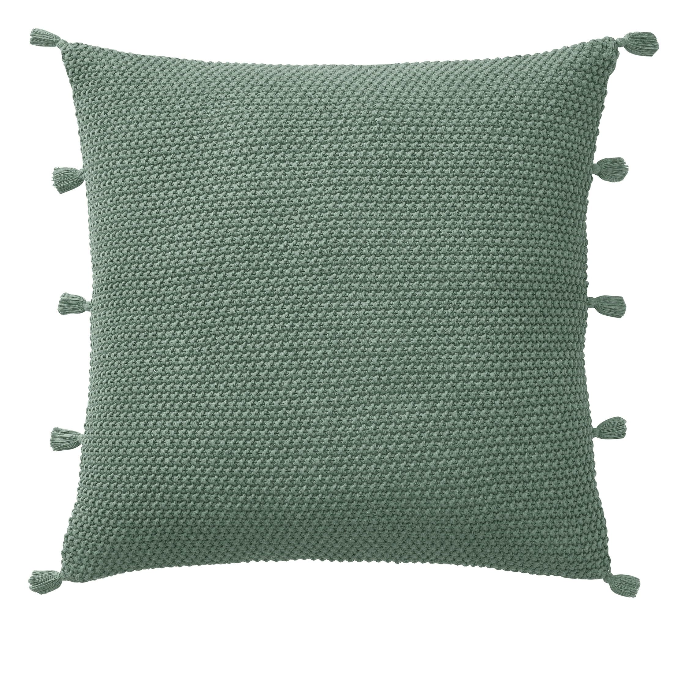 My Texas House Sophia Sweater Knit Decorative Pillow Cover, 20" x 20", Green | Walmart (US)