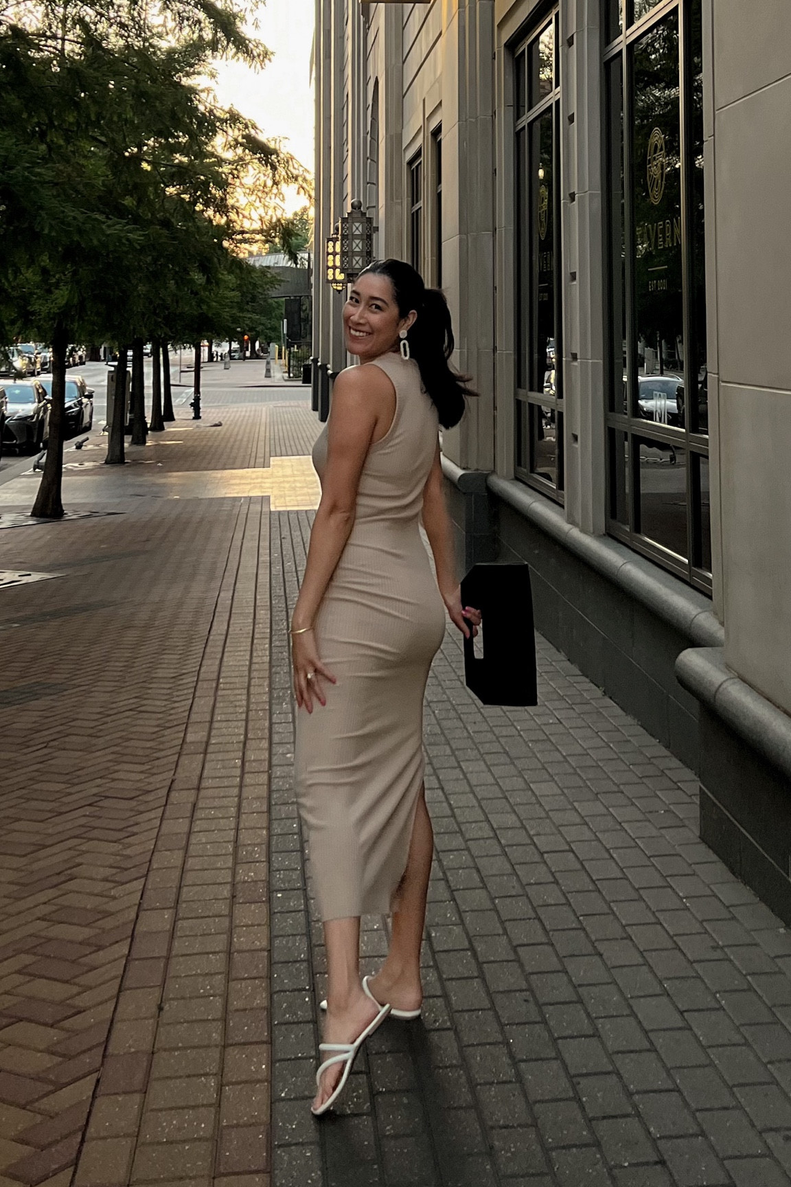 beige ribbed dress (back) for date night 🤍

#LTKsalealert #LTKtravel #LTKunder50