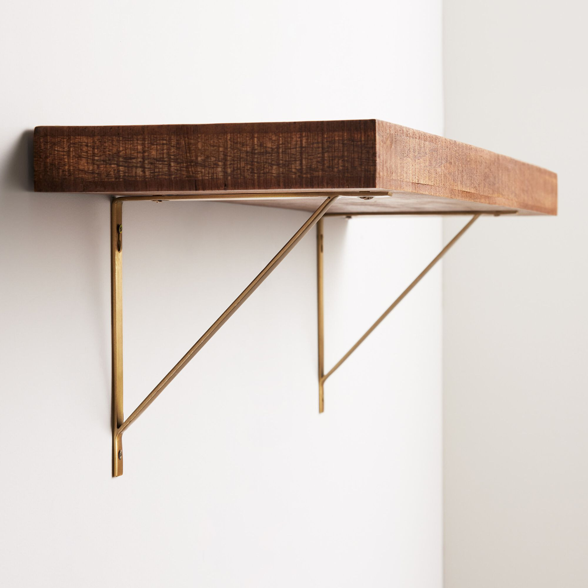 Large Gold Metal Mix & Match Shelf Brackets 2 Pack - World Market | World Market