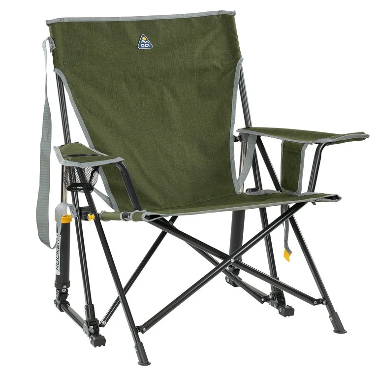 GCI Outdoor Kickback Rocker Foldable Rocking Camp Chair, Heathered Loden | Walmart (US)