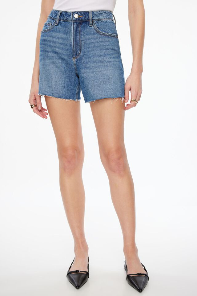 Justina Straight Denim Shorts | Dynamite Clothing