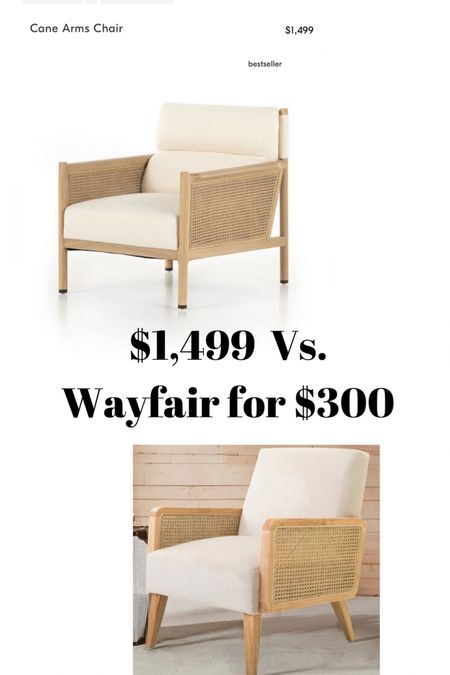 West elm cane chair look a like for less!