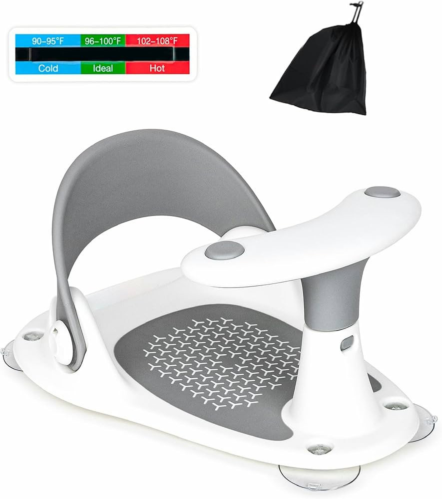 BEBELEH™ Baby Bath Seat [Original] – Baby Bath Portable Chair + Carry Bag + Baby Bath Thermom... | Amazon (US)