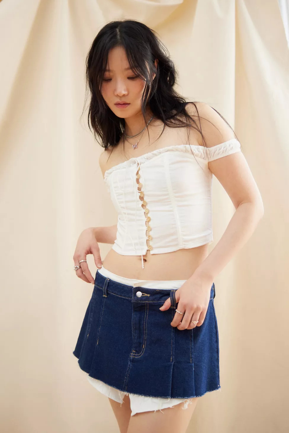 Out From Under Amaury Off-The-Shoulder Corset | Urban Outfitters (US and RoW)