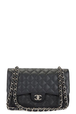 Chanel Caviar Flap Bag in Black | FWRD 