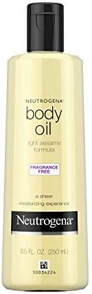 Neutrogena Fragrance-Free Lightweight Body Oil for Dry Skin, Sheer Moisturizer in Light Sesame Fo... | Amazon (US)