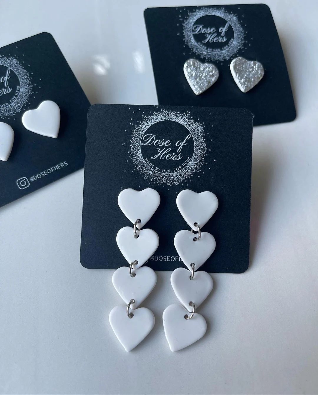 Heart dangle Earrings | Etsy (NL)