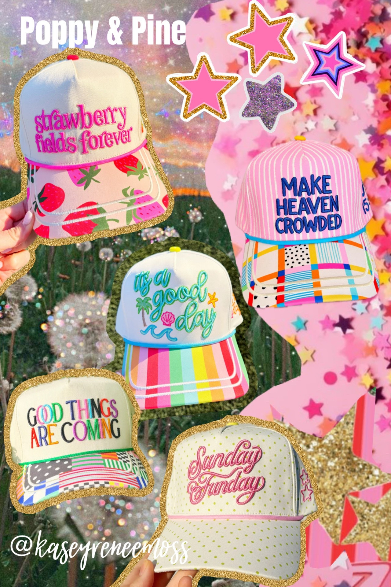 Some of the cutest summer ball caps from Poppy & Pine! 🌸💗🌸