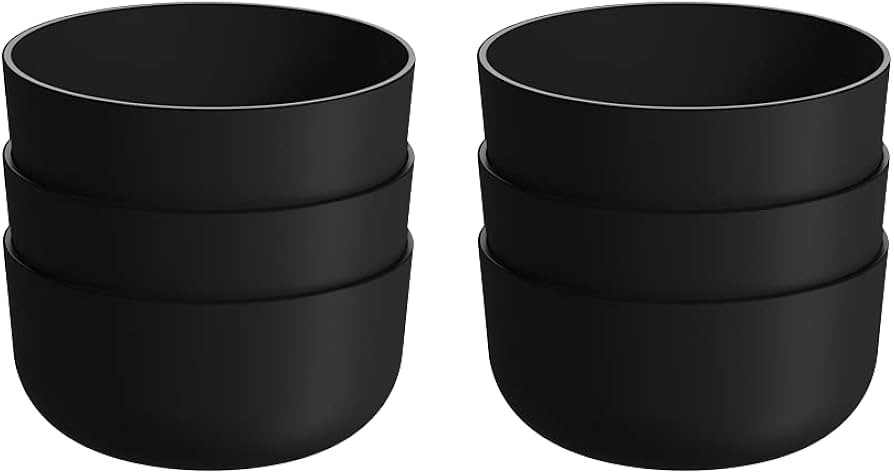 Coza Design Reusable Plastic Bowl - Set of 6 - Microwave and Dishwasher Safe - Perfect Serving Bo... | Amazon (US)
