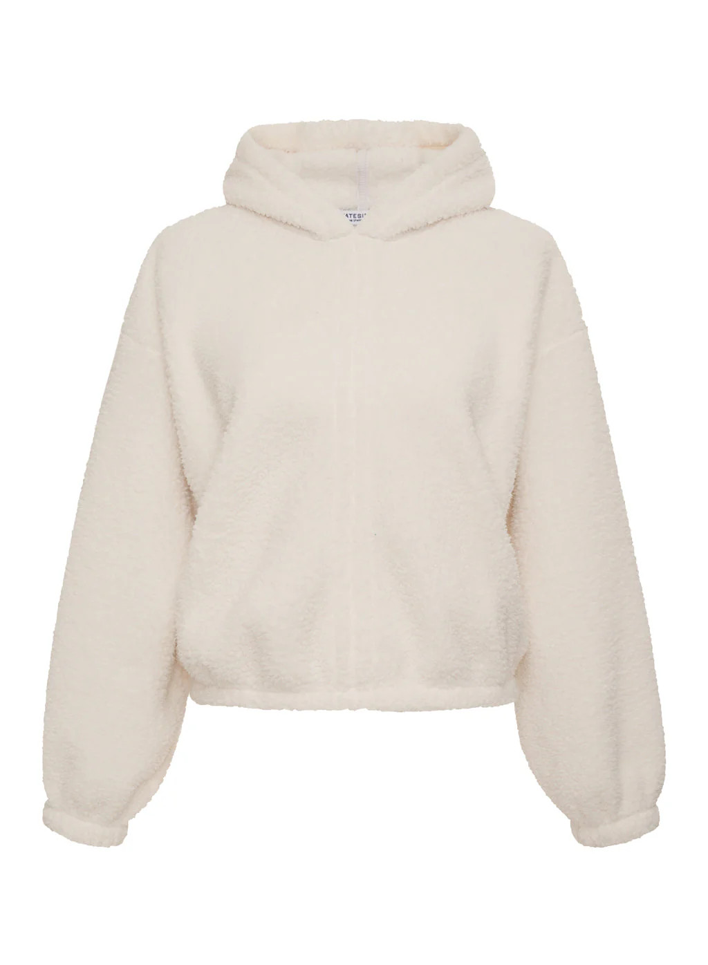 Stateside Double Face Sherpa Cinched Hoodie in Cream | AVO