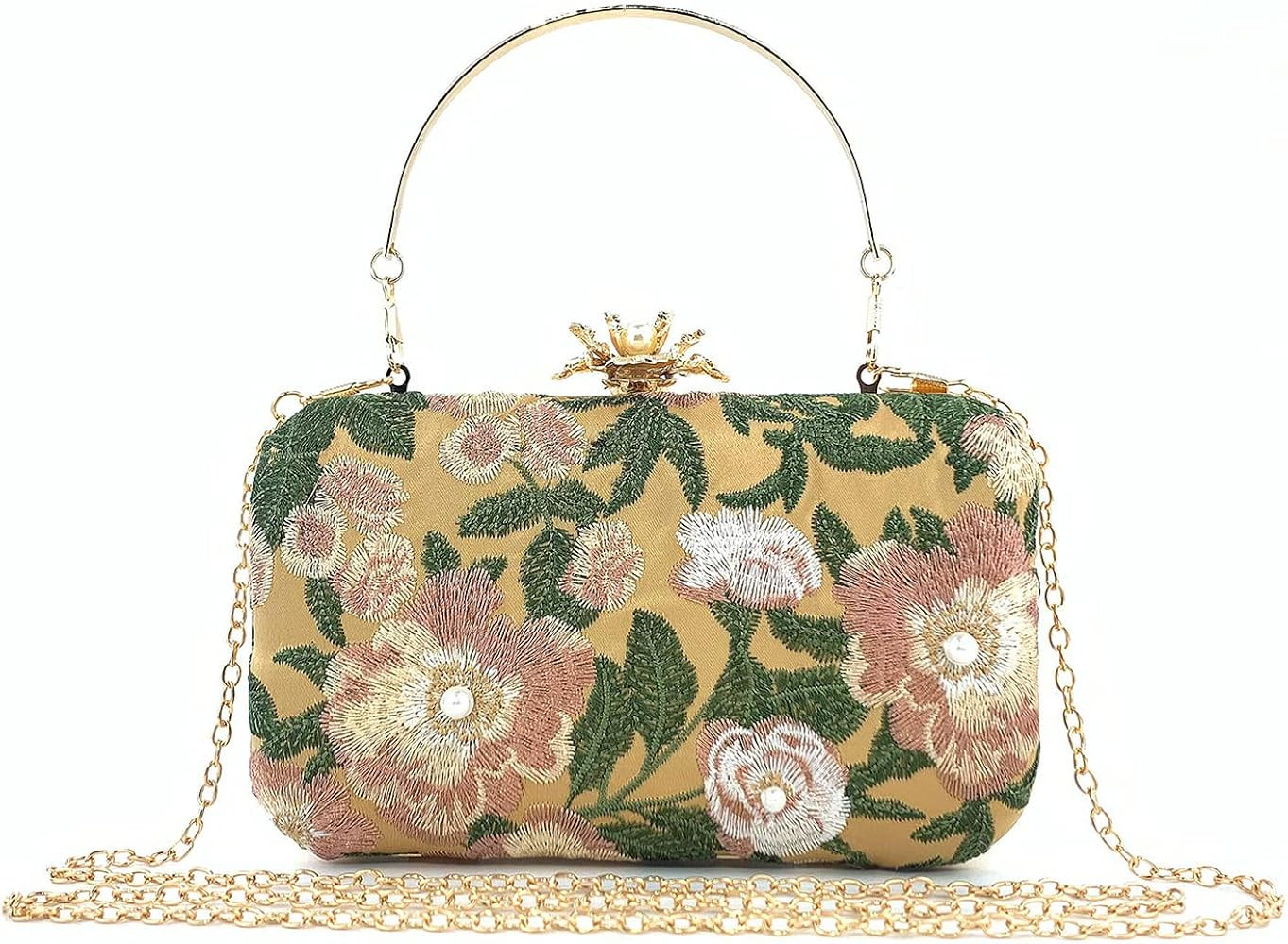 Lanpet Women's Embroidery Beaded Clutch Evening Bags Vintage Purses for Formal Party Wedding | Amazon (US)