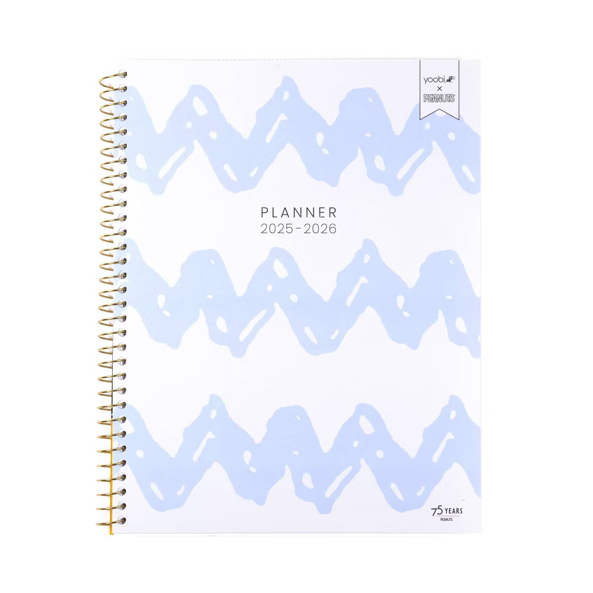 Yoobi 8.5"x11" Peanuts Weekly/Monthly Planner Light Blue Chevron | Target