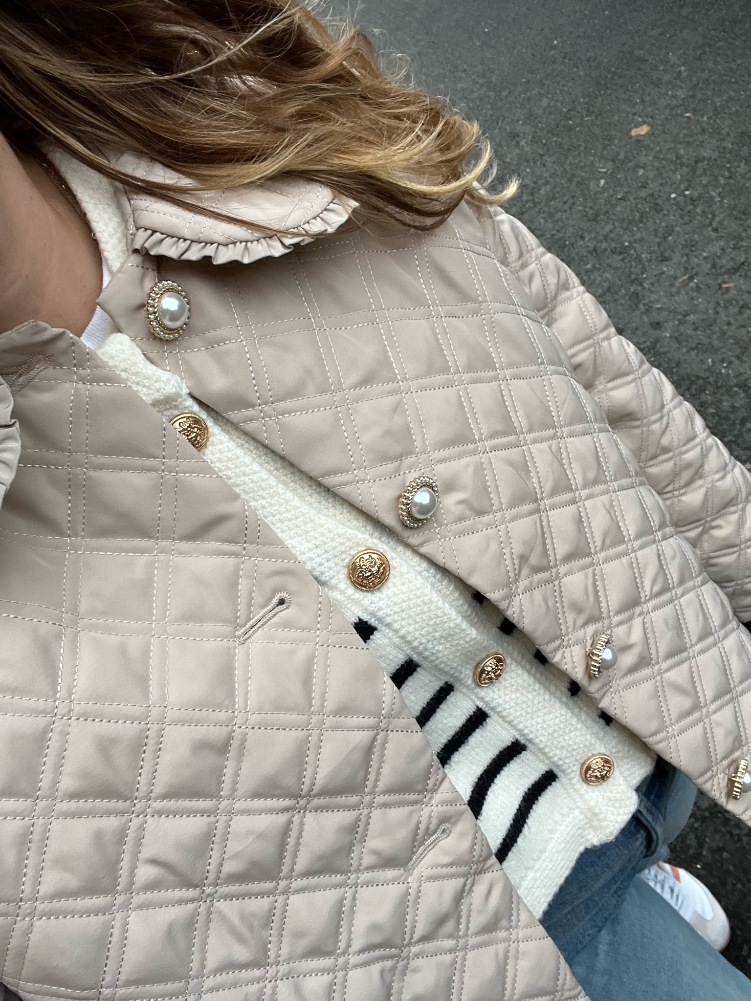 Quilted jacket, striped sweater, cardigan, fall cardigan, fall jacket, neutral jacket, lady, jacket, feminine jacket, ruffle jacket, quilted jacket, neutral jacket

#LTKSeasonal #LTKHoliday #LTKtravel