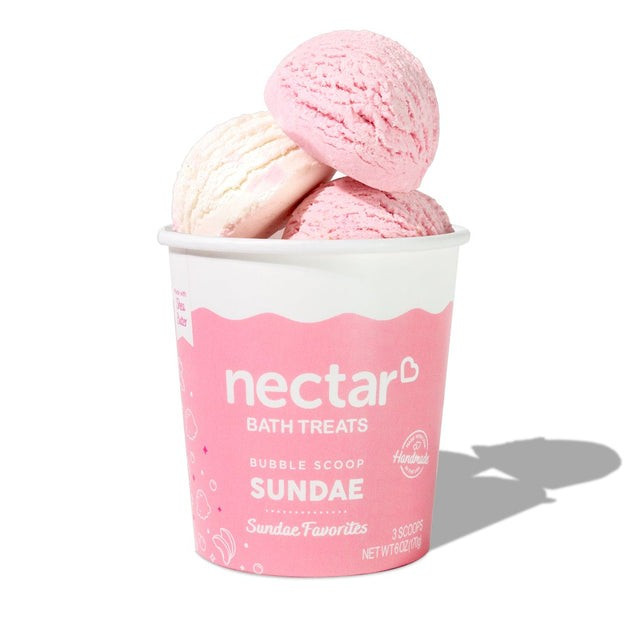 Lychee Hibiscus Bubble Bath Scoop Sundae | Nectar Bath Treats