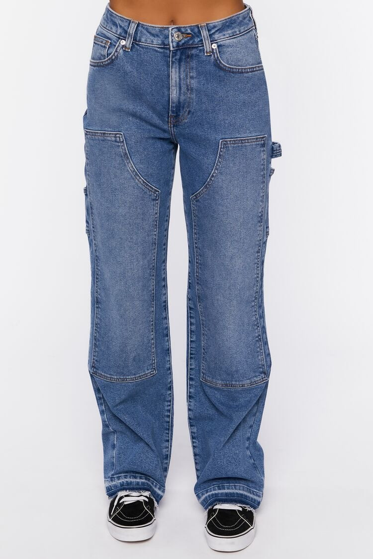 Recycled Cotton High-Rise Utility Jeans | Forever 21 (US)