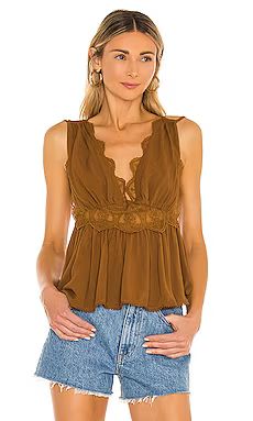 Free People Odessa Lace Tank in Cinnamon from Revolve.com | Revolve Clothing (Global)