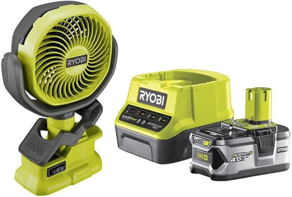 Ryobi RCF18-0 Fan Clamp Battery 18V ONE+ 300m3/h Kit 4.0 Ah | Amazon (US)