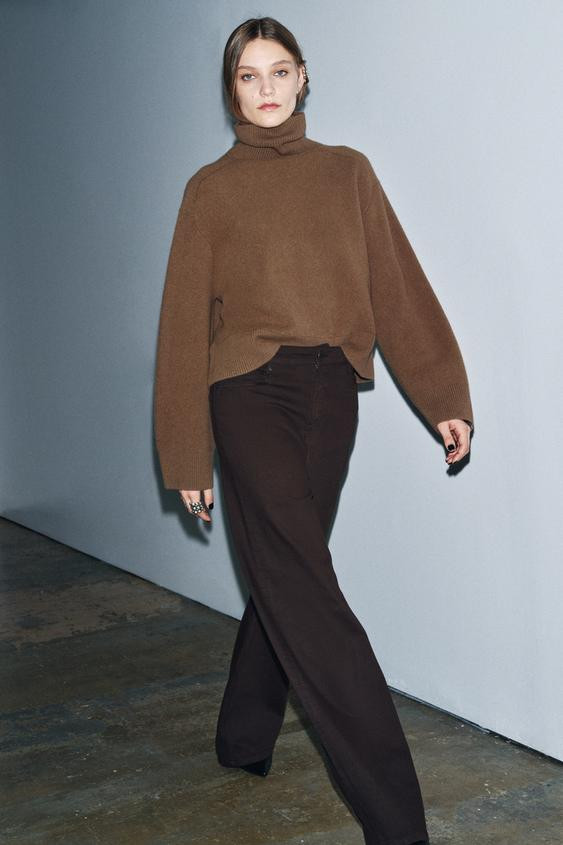 ZW COLLECTION HIGH RISE WIDE LEG JEANS | Zara US