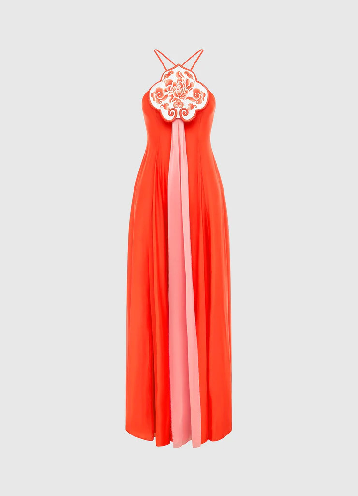 Rui Maxi Dress - Fortune Red | LEO LIN