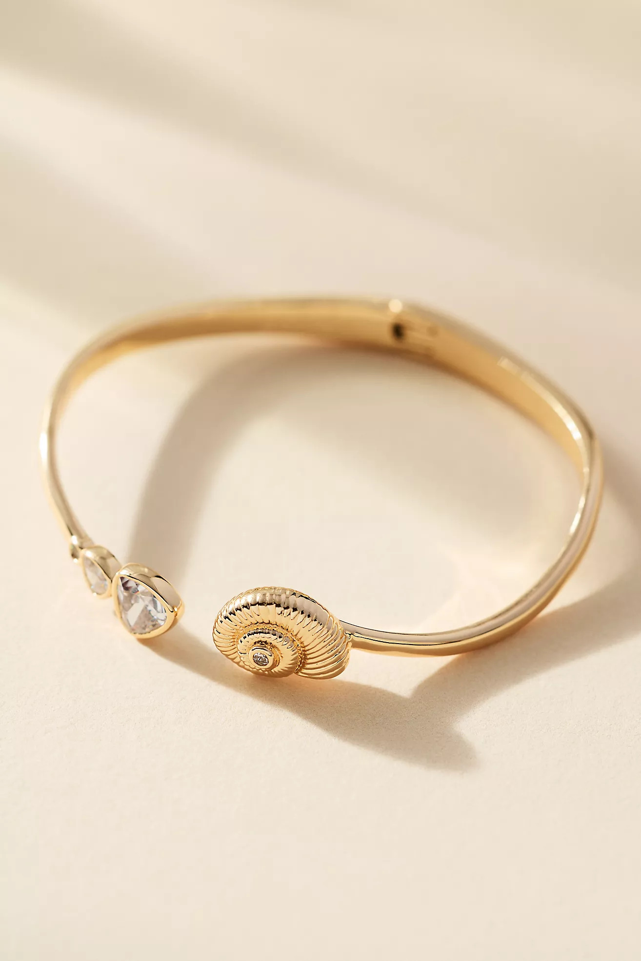Ettika Crystal Swirled Shell Cuff Bracelet | Anthropologie (US)