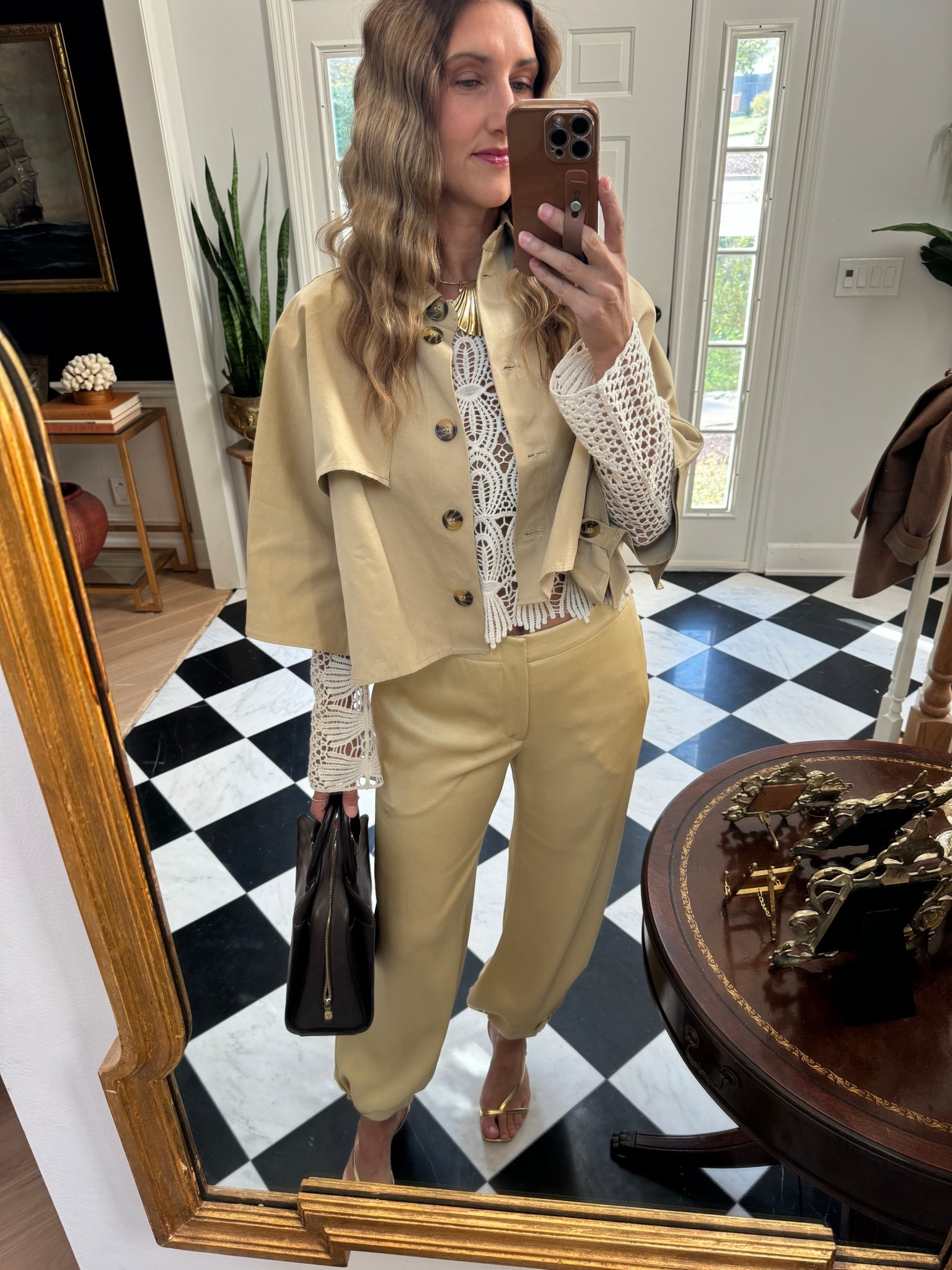 Wearing the M/L in the cape trench. It’s supposed to be oversized so order true size. Large in pants which is my true Zara pants size  

#LTKSeasonal #LTKStyleTip #LTKFindsUnder100