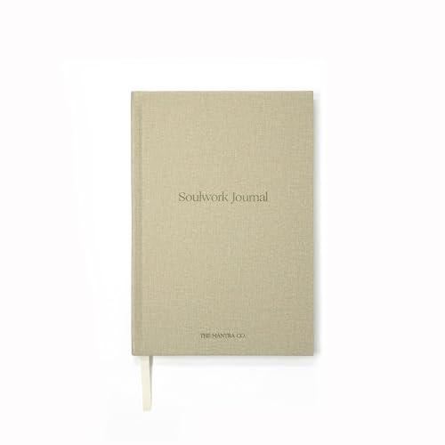 Soulwork Journal - Lined Journal Notebook, Positive Affirmations Inside, 160 Pages, 5.6” x 8.2”, Leather Fabric Hardcover, Lay Flat, A5 Writing Journal, Mindfulness, Reflection (Oatmeal) | Amazon (US)