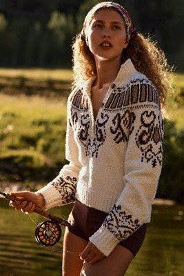 By Anthropologie Fair Isle Henley Sweater | Anthropologie (US)